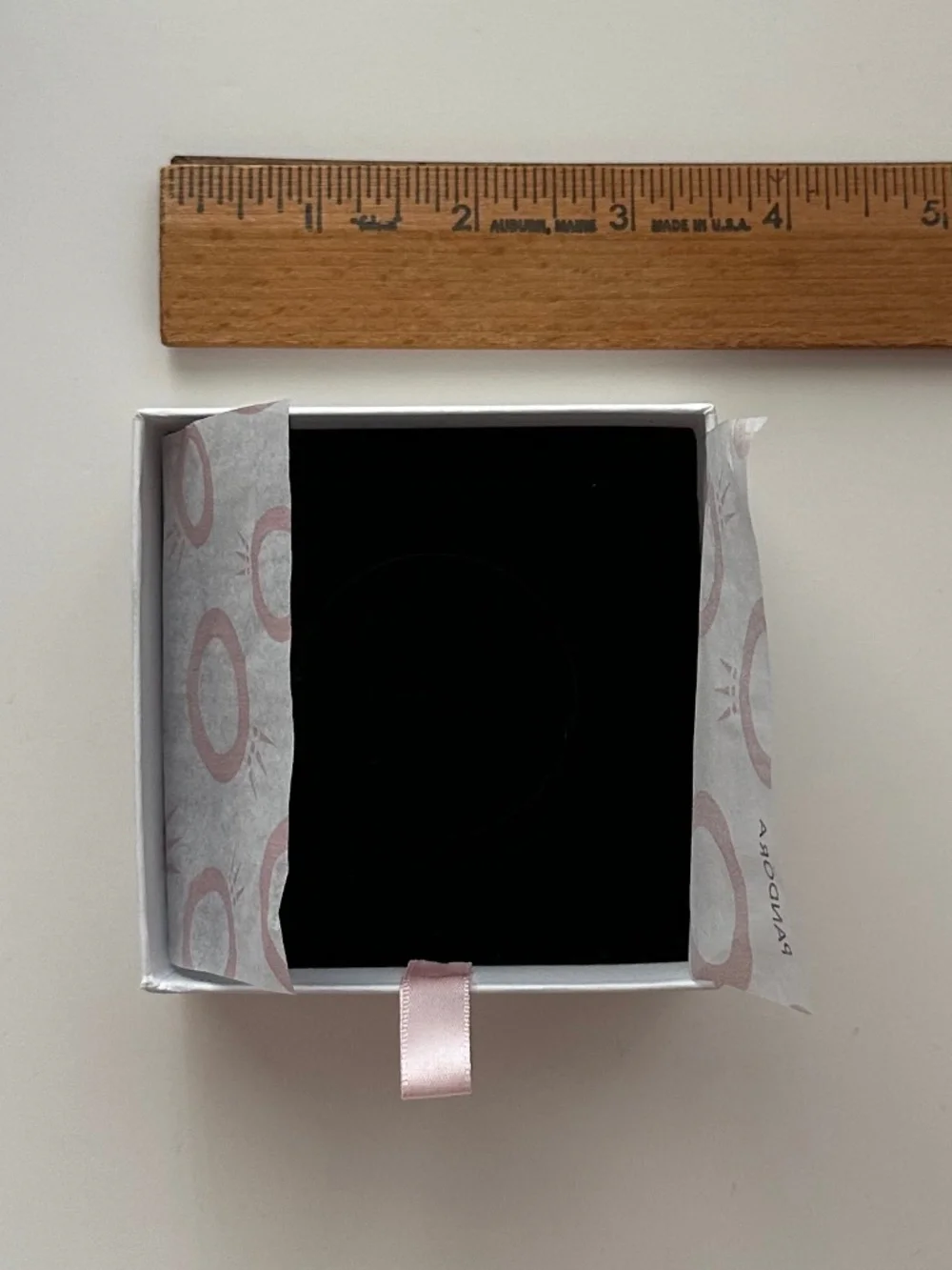Empty Pandora Gift Box and Bag with Tissue Paper
